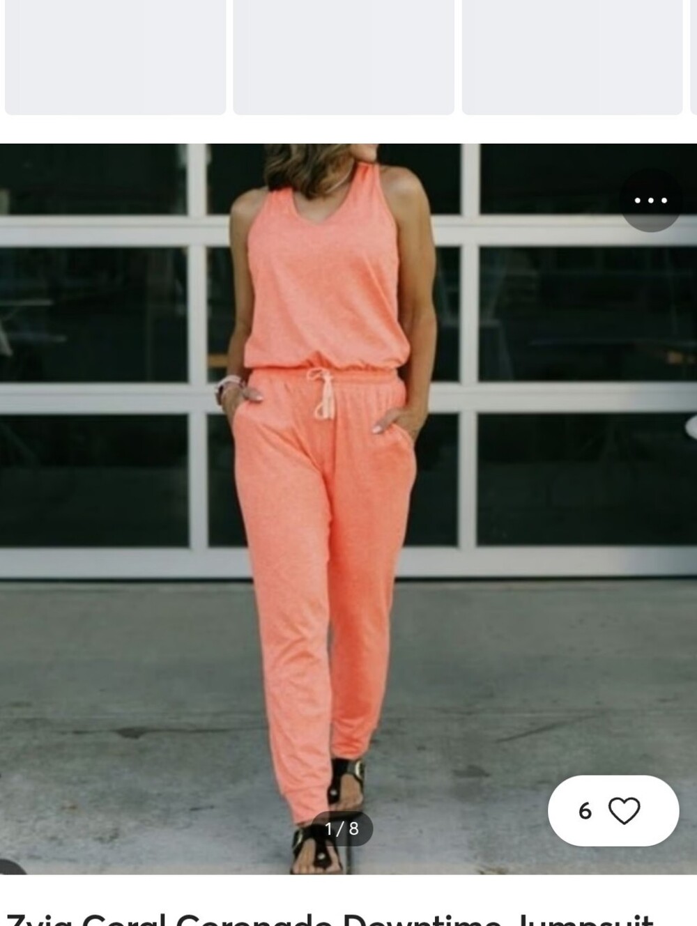 Zyia Active Coral Coronado Downtime Jumpsuit XXL